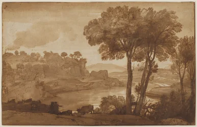 Vista do Acqua Acetosa reto, c. 1645.
