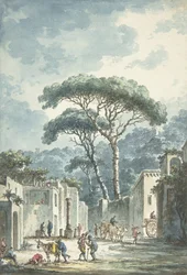Estrada de acesso à Gruta de Posillipo, século XVIII.