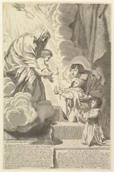 Ana da Áustria com o jovem Luís XIV e Monsieur perante a Virgem e o Menino Ana dAutr ....