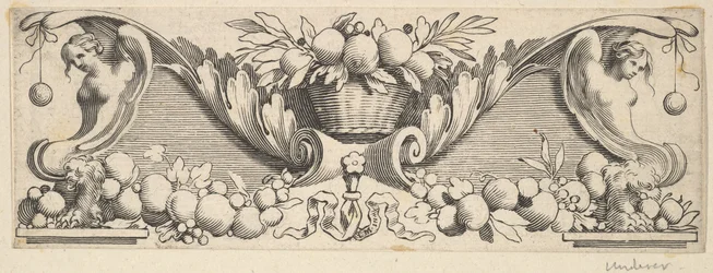 Faixa para a cabeça: Cesta de frutas.