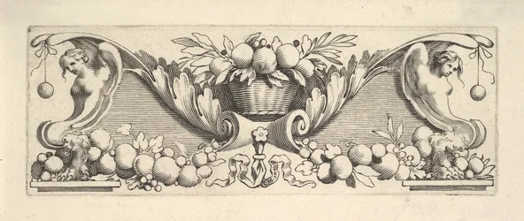 Faixa para a cabeça: Cesta de frutas.