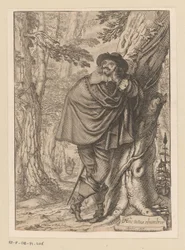 James Howell encostado em uma árvore Página de rosto para: James Howell, Dendrologie (...), 1641