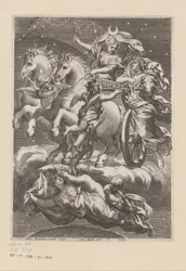 Personificação da Lua na sua carruagem
Página de título para: Giovanni Battista Ferrari, De Florum cultura libri IV, 1633