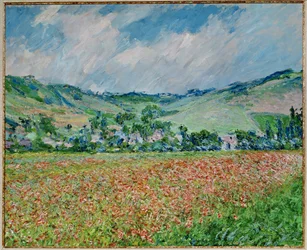 Campo de papoilas (óleo sobre tela)