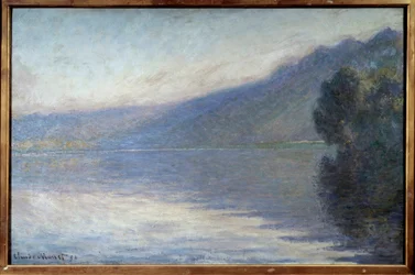 Fog sur la Seine a Port Villiez Pintura de Claude Monet (1840-1926) 1894 Sol. 0,66x1,05 m Rouen, musee des Beaux Arts - Névoa no Sena em Port Villiez. Pintura de Claude Monet (1840-1926)