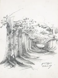 Caminho da floresta em Gournay, 1857