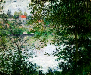Ile de La Grande Jatte através das árvores, 1878