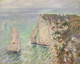 L "Aiguille e o Porte d" Aval, Etretat, 1886