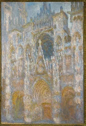La Cathedrale de Rouen, sol da manhã, harmonia azul (óleo sobre tela)