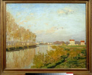 O Sena em Argenteuil. Pintura de Claude Monet (1840-1926)