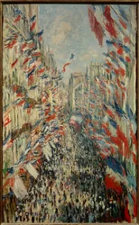Rue Montorgueil em Paris, 30 de Junho de 1878 - Pintura de Claude Monet (1840-1926)