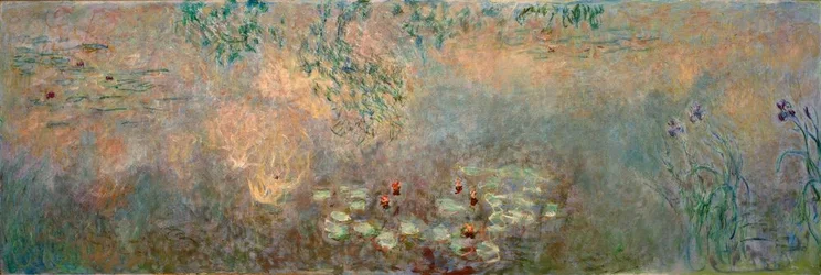 O lago dos nenúfares com íris