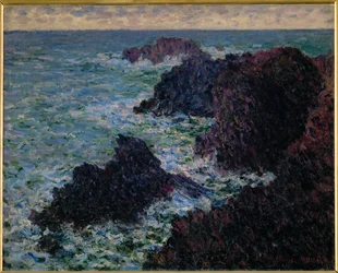 Os rochedos de Belle-Ile, a costa selvagem (óleo sobre tela)