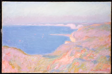 Nas falésias perto de Dieppe, pôr do sol, 1897