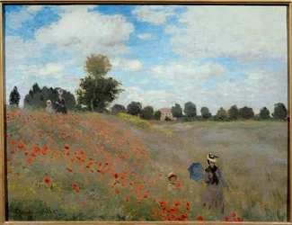 Campos de papoilas perto de Argenteuil