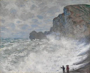Condições meteorológicas adversas em Étretat