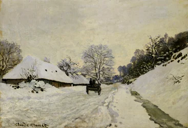 A carroça, ou estrada sob a neve em Honfleur, 1865