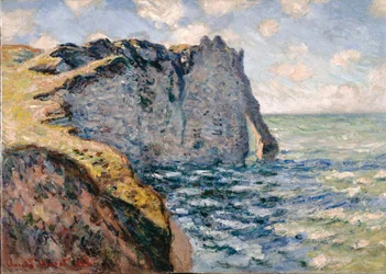 A falésia de Aval, Étretat, 1885