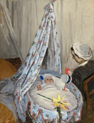 O Berço - Camille com o filho do artista Jean, 1867.