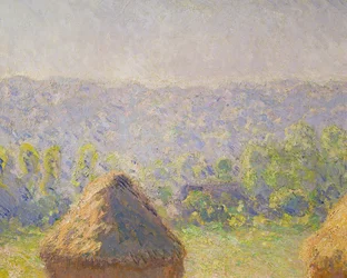 Os palheiros ou O fim do verão, em Giverny, 1891, pormenor de 19132