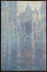 O portal da Catedral de Rouen na luz da manhã