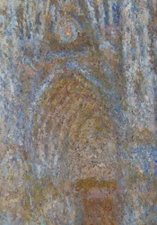 A catedral de Rouen, a manhã de sol portal, harmonia azul Detalhe. Pintura de Claude Monet (1840-1926) 1893 Sol. 0,91 x 0,63 m Paris, musee d
