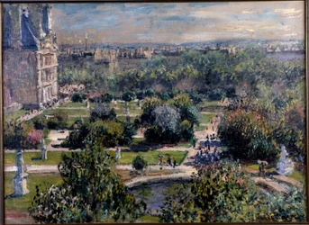 Vista sobre os jardins das Tulherias em Paris