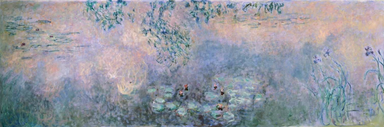 Nenúfares (O tanque de nimphea com íris)