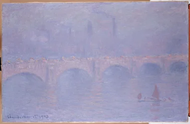 Ponte de Waterloo, sol nebuloso
