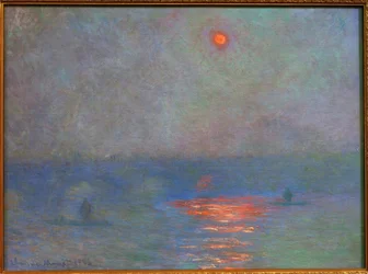 Ponte de Waterloo, sol no nevoeiro