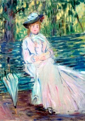Mulher sentada num banco, c. 1874