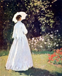 Mulher no jardim, Sainte-Adresse, pormenor, 1867