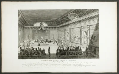 Assembleia de pessoas notáveis, realizada em Versalhes, da série Tableaux historiques de la Révolution française