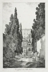 Vista na Villa dEste, Tivoli, 1817.