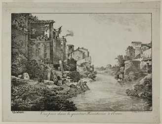 Vista no bairro de Trastevere, Roma