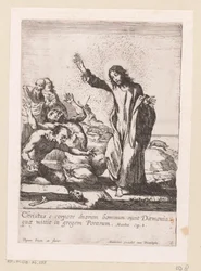 Cristo redime dois possuídos de demônios Miracula Domini Nostri Jesu Christi (título da série) Milagres de Cristo (título da série)