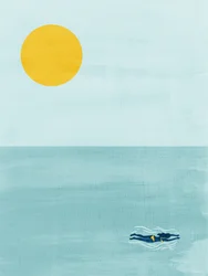 Nadador do Sol do Oceano