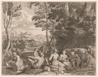 Refeição campestre, Prato 3 de Pastorales
