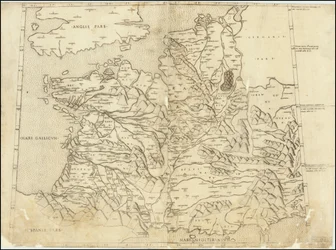 Mapa ptolemaico de França de 1507
