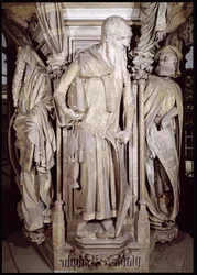 O Poço de Moisés, detalhe de Isaías do pedestal hexagonal, pedra 1395-1404