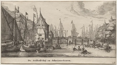 Vários Navios e Vistas de Amsterdã (Verscheÿde Schepen en Gesichten van Amstelredam), Parte II: O Geldersche Quai e a Torre Schreiers