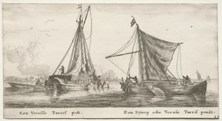 Vários navios e vistas de Amsterdã (Verscheÿde Schepen en Gesichten van Amstelredam), Parte II: A Frisian Peat Barge. O Dÿnop, perto do Veensche Peat Pond