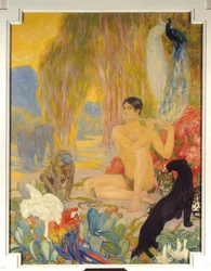 A Pintura Zoológica de Clementine Helene (Clementine-Helene) Dufau (1869-1937) Paris do século XX. A Sorbonne