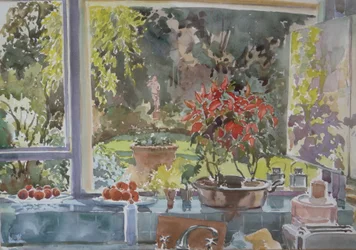 Da janela da cozinha, 2002 (aguarela)