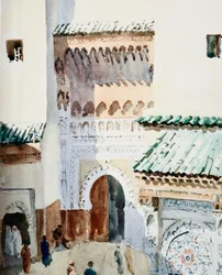 Praça Nejjarine, Fez, 2000 (aguarela)