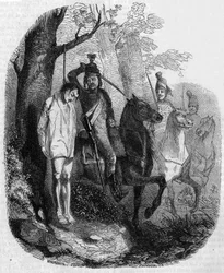 Claude Rameau abatido por hussardos