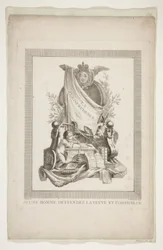 Onze folhas de Nouveaux Trophees et Cartouches representam les arts et les sciences
