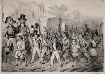 Notícias: Bom! As mostardas querem! quando falamos de guerra! ..., 1840.