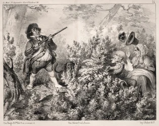 Notícias: A abertura da caça, 1840.