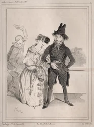 Pochades de carnaval: É singular! ela me diz que sou Philibert Désormeaux, 1842.